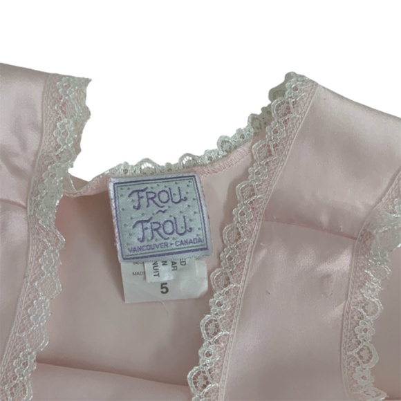 FROU FROU PINK NIGHTY SZ 5 LACE TRIM - Picture 4 of 4